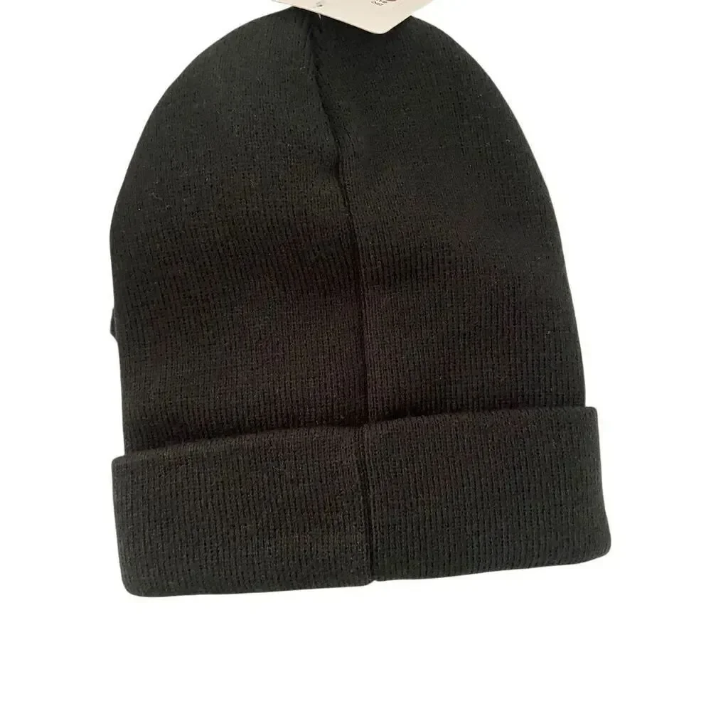 Nike Youth Black Winter 2-Piece Beanie & Gloves Set Brand New Ribbed
